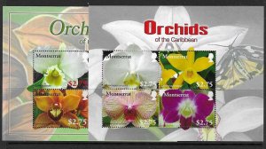 MONTSERRAT SG1421/4d 2008 ORCHIDS OF THE CARIBBEAN MNH