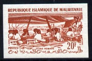 Mauritania 1966 Nomad School 20f (from def set) IMPERF co...
