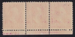 US 266 2c Washington Mint Plate #169 Strip of 3 VF OG NH SCV $375