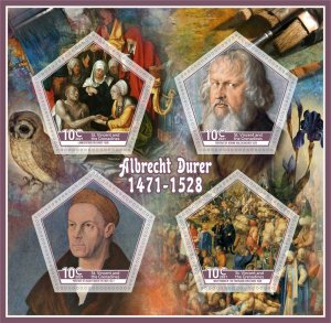 Stamps. Art, painting, Albrecht Durer 2021 8 sheets perforated ** MNH