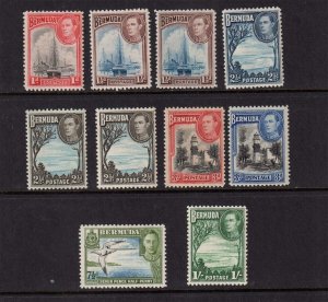 Bermuda 1938 Sc 118-122,119a,120Ab MNH