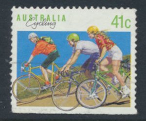 Australia  Sc# 1109B Used Bottom imperf  Cycling  see details & scan         ...