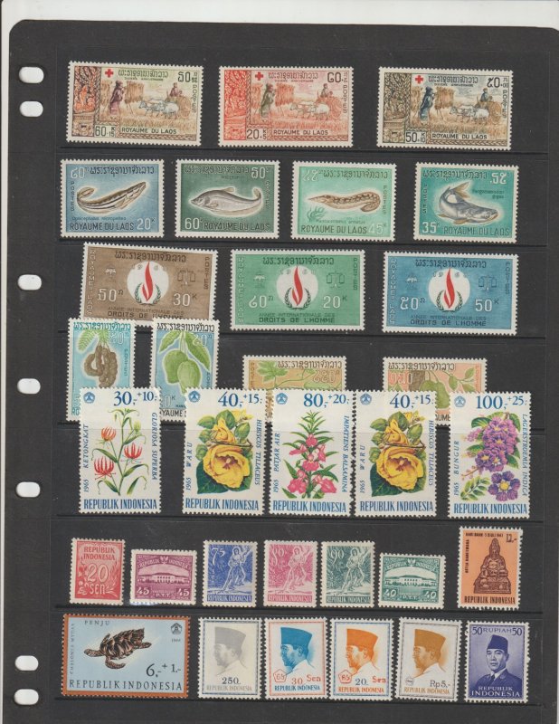 Asia Collection of Laos, Vietnam and Indonesia MNH Unsorted / Uncatalogued