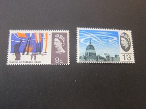 Great Britain 1965 Sc 436-37 MNH