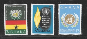 Ghana #89-91 MNH Set of Singles (my2)