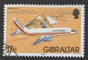 GIBRALTAR 1982 AIRCRAFT 17p SG468 FINE USED