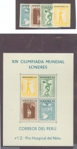 Peru #C78-81a var  Single (Complete Set) (Olympics)