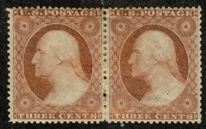 USA #26 SUPERB OG Hr, Pair, near perfectly centered, looks like it was printe...