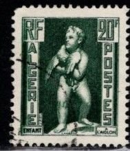 Algeria - #244 Child with Eagle  - Used