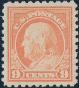 #432 9c 1914 FRANKLIN XF-SUPERB JUMBO OG NH CV $750 HV1609