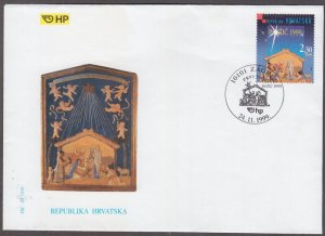 CROATIA Sc # 413 FDC -  CHRISTMAS