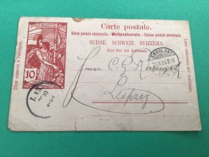 Switzerland early postal history 1900  postal card  item A15070