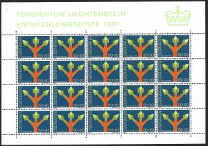 LIECHTENSTEIN (80) All different Sheets of stamps ALL Mint Never Hinged