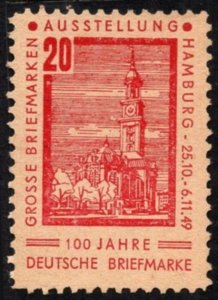 1949 Germany Poster Stamp 100 Years German Postage Stamp Great Stamp Exhibition