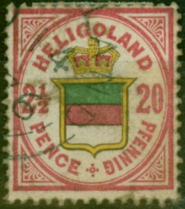 Heligoland 1876 20pf Rose Green & Yellow SG15 Fine Used