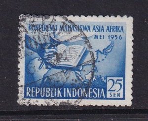 Indonesia   #421  used   1956  student conference 25c