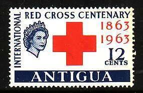 Antigua-Sc#135- id7-unused light hinged Omnibus  12c-Red Cross-1963-