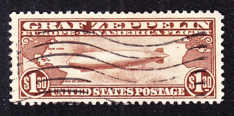 US C14 $1.30 Airmail Used VF SCV $400