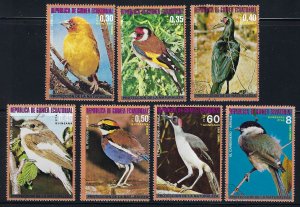 EQUATORIAL GUINEE Mi989-95 USED  BIRDS BIN $1.50