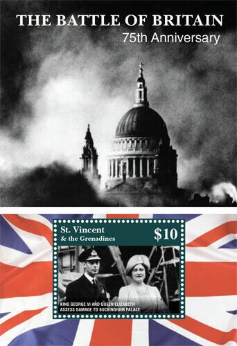 St. Vincent 2015 - Battle of Britain, WWII, World War - Souvenir Sheet - MNH