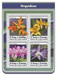2017 S.Tome&Principe - Orchids. Michel Code: 7028-7031  |  Scott Code: 3252