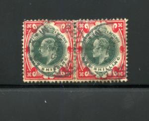 GREAT BRITAIN GEORGE V SCOTT#138  SG#257  PAIR USED CORNER CREASE  HAVE FUN