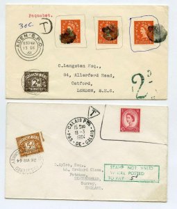 Modern GB Stamps Used Abroad x 14 Covers. Inc Obliterated Wildings, Dues etc