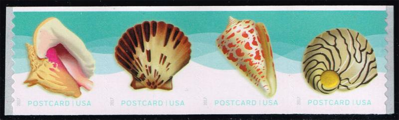 US #5170a Shells Strip of 4; MNH (2.80)