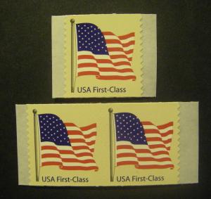 Scott 4133, 41c Flag, Pair & Single, MNH Coil Beauties