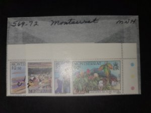 Montserrat #569-72 Complete Set MNH
