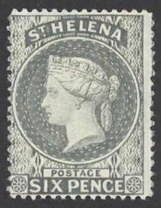 St. Helena Sc# 7 MH 1889 6p gray Queen Victoria