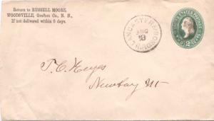 United States U.S. R.P.O.'s Lancaster & Bos. 1896 25-J-1  Postal Stationary E...