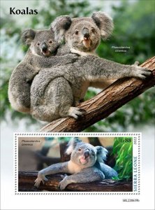 Sierra Leone - 2022 Koalas on Stamps - Stamp Souvenir Sheet - SRL220639b