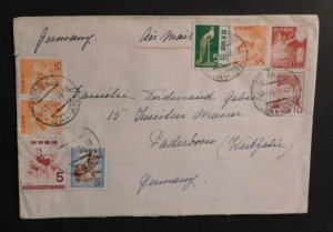 1957 Airmail Cover Kumamoto Japan to Paderborn Germany Franciscan Missionaries