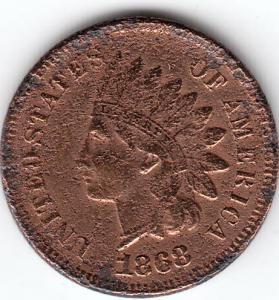  ( # 17 ) 1868 full Liberty No Reserve