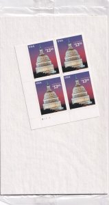 Scott #3648 $13.65 Capitol Dome at Dusk Plate Block of 4 Stamps - Sealed (LL)