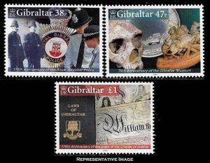 Gibraltar Scott 1018-1020 Mint never hinged.