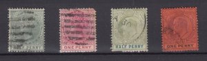 Lagos QV/KEVII Collection Of 4 Fine Used BP9451