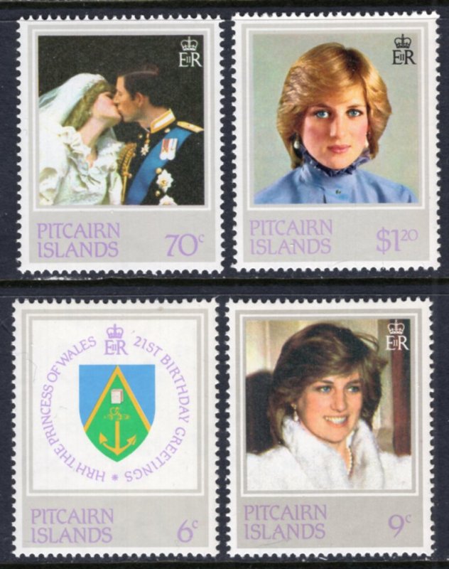 Pitcairn Islands 213-216 Princess Diana MNH VF