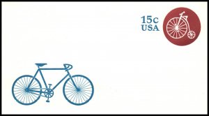 US U597 Bicycle Postal Stationary Unused