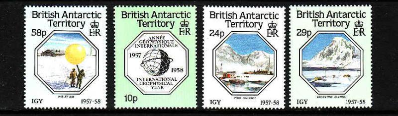 British Antarctic Territory-Sc#141-4- id2-unused NH set-Geophysical Year-1987-