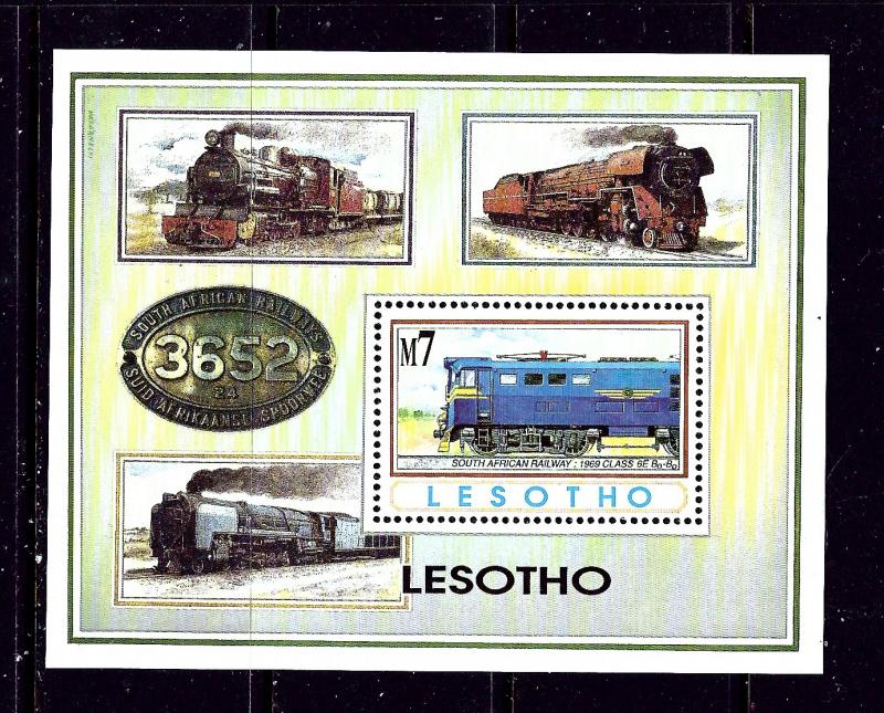 Lesotho 978 MNH 1993 Trains S/S