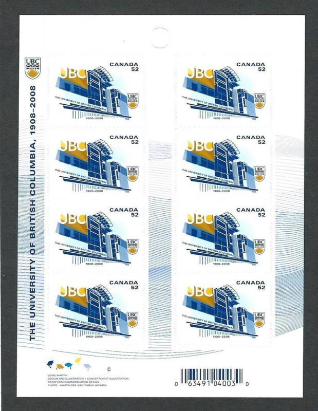 Canada Booklet Pane mnh   # 2264a