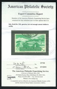 C83 WITH CERTIFICATE