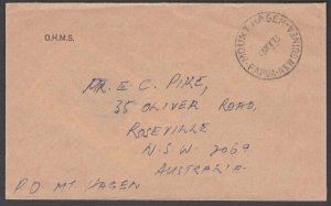 PAPUA NEW GUINEA 1973 cover ex MOUNT HAGEN..................................M765