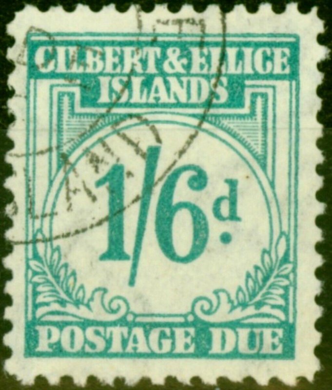 Gilbert & Ellice Islands 1940 1s6d Turquoise-Green SGD8 V.F.U