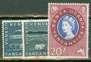 IZ: Kenya Uganda Tanganyika 120-30, 135 MNH; 131-4 used CV $47.50