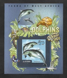 SE)2015 SIERRA LEONE, FAUNA OF EAST AFRICA, DOLPHINS, SS, MNH