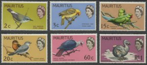 Mauritius 327-32 * mint hinged birds (2204 56)