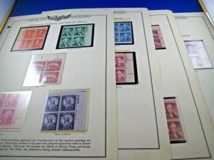 U.S.-SCOTT #1030//1053 - LIBERTY SERIES PLATE BLOCKS - LOT OF 18  (kbus11)